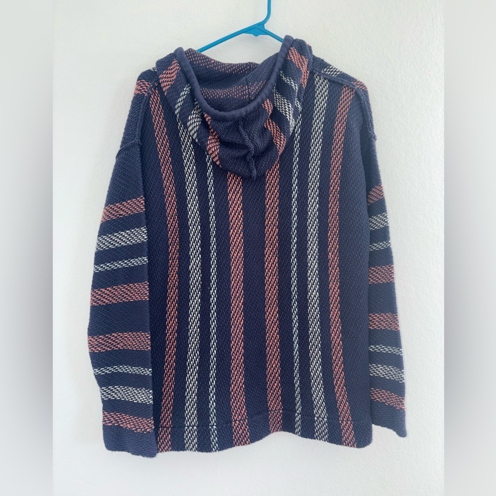 Rip Curl Revival Striped Knit Poncho Navy - Picture 9 of 13